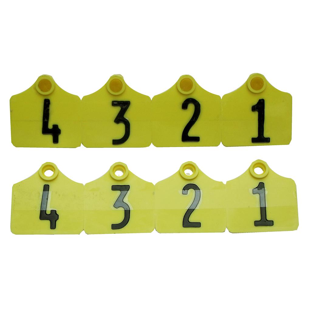 Primaflex-Ohrmarken gelb, Nr 1 - 50