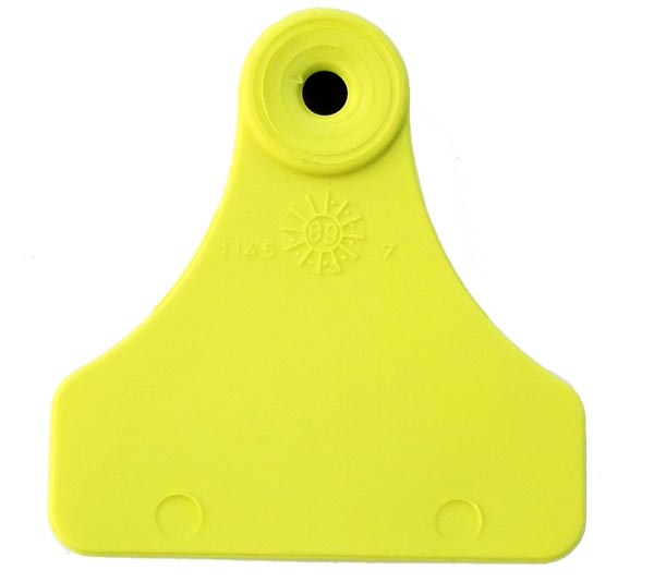 Allflex Junior Lochteil blanko, gelb - VE 100 Stück